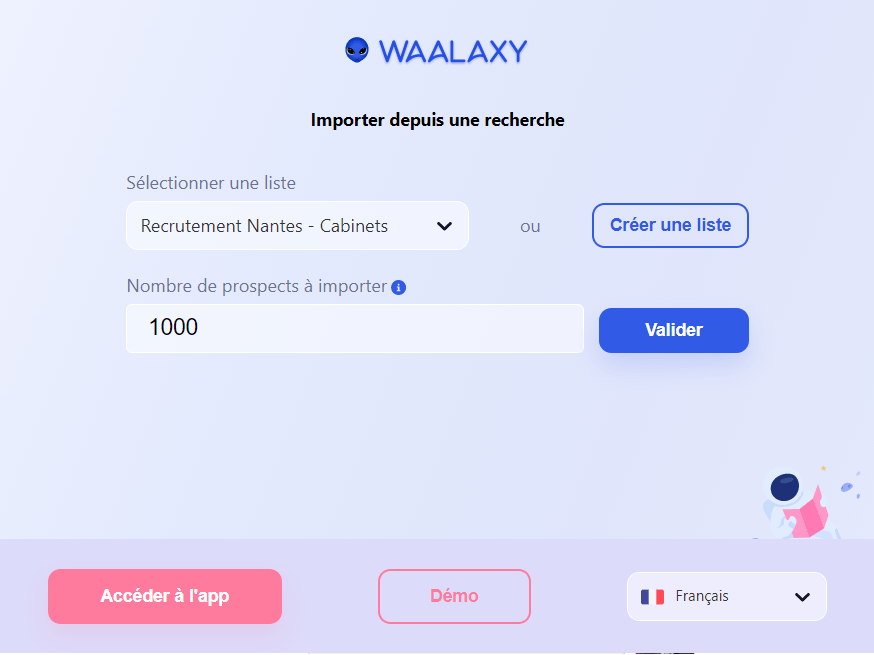 waalaxy recrutement linkedin import