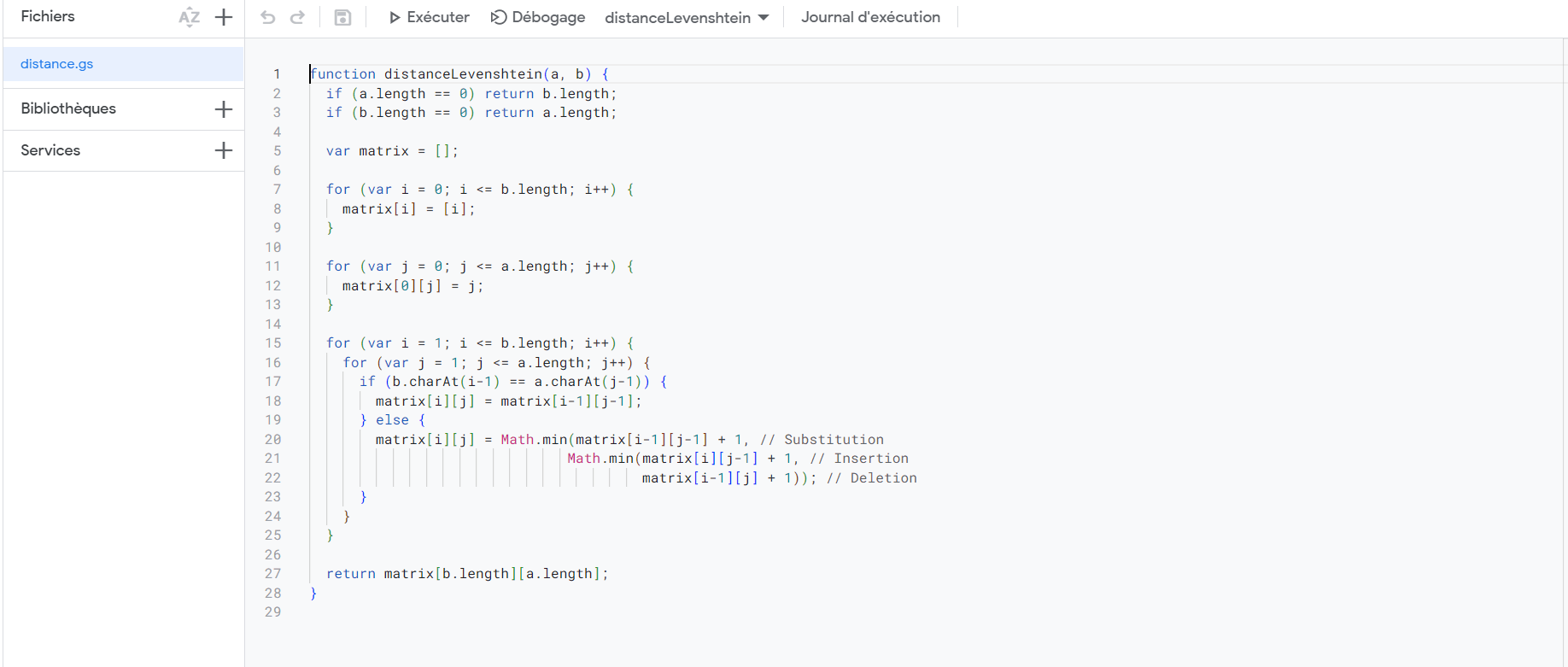 distance-levenshtein