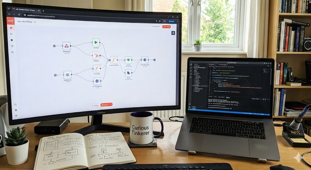 Image illustrant un workflow n8n